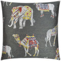 Animal Show Grey Throw Pillow With Insert