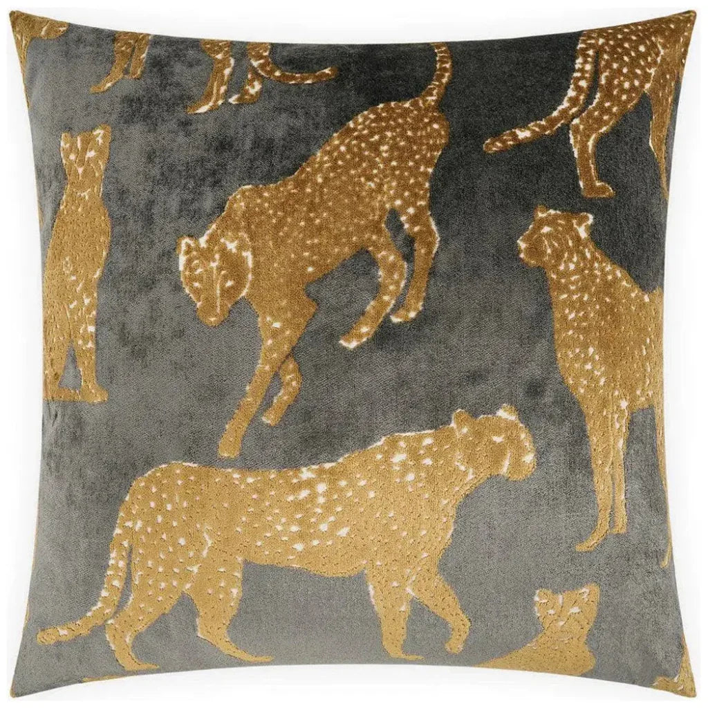 Animique Slate Grey Throw Pillow With Insert