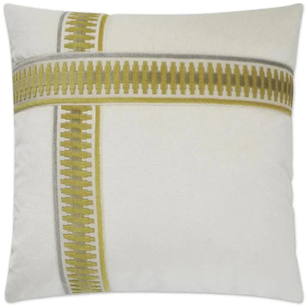 Antibes II Yellow Throw Pillow With Insert