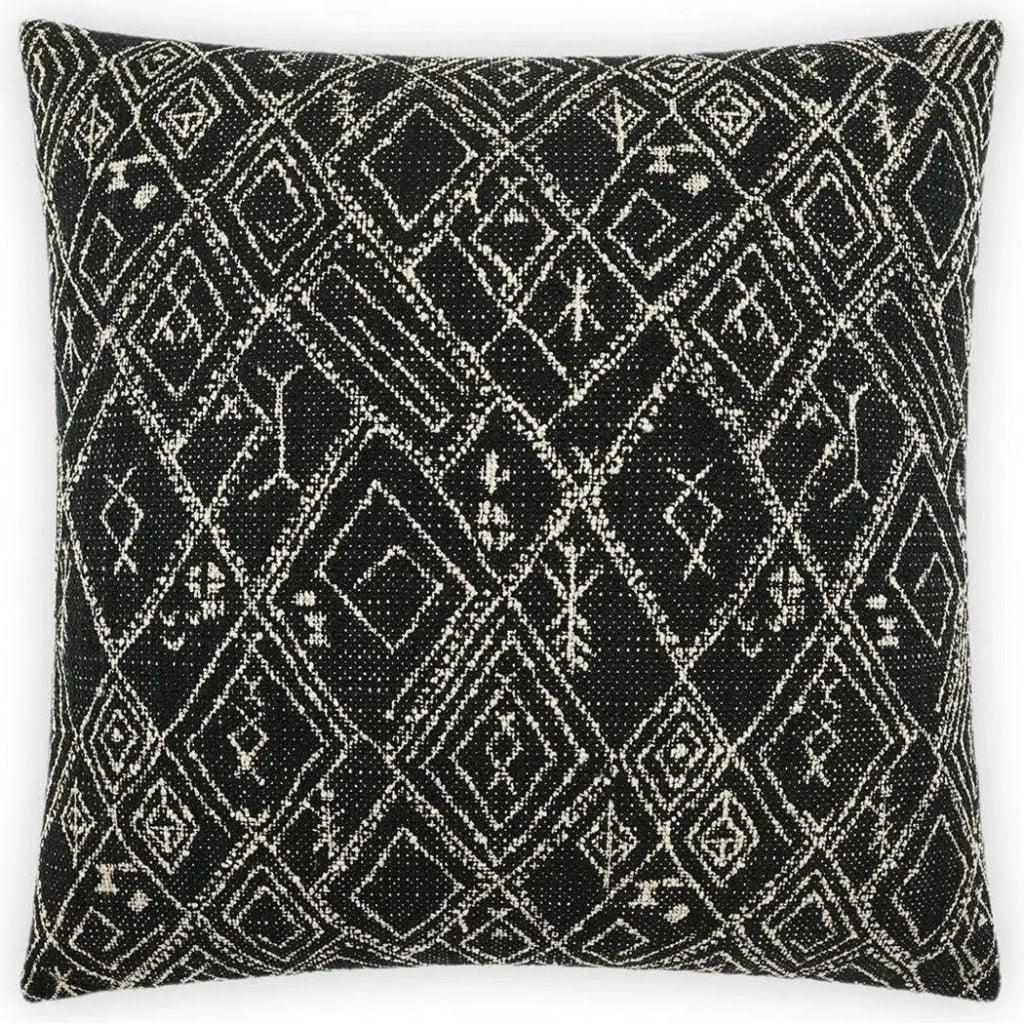 Atez Onyx Black Throw Pillow With Insert