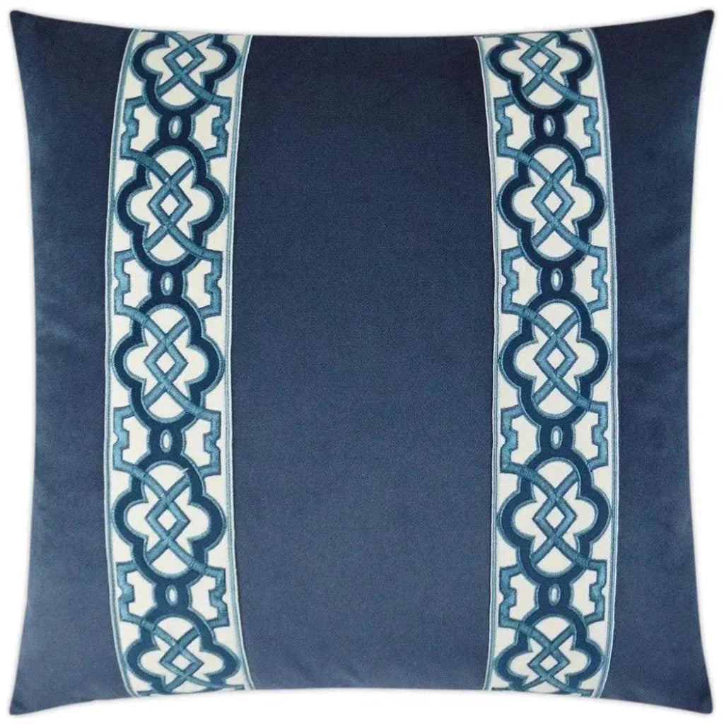 Athenee Azure Blue Throw Pillow With Insert
