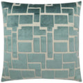 Aura Mist Teal Throw Pillow With Insert