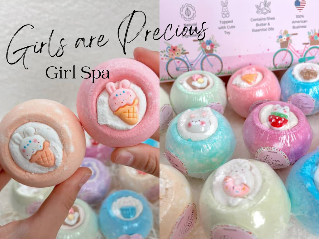 EvolutionUSA 12pc Bloom Bath Bombs with Toys, Adorable Girl Bath Bomb Set, Bubbly Kids Bathbombs, Fizzy Bath Ball, Kids Bath Bombs for Girls, Childrens Bath Bomb Set Easter, Valentines Gift