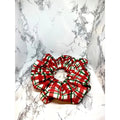Red Plaid Christmas Bullet Scrunchie