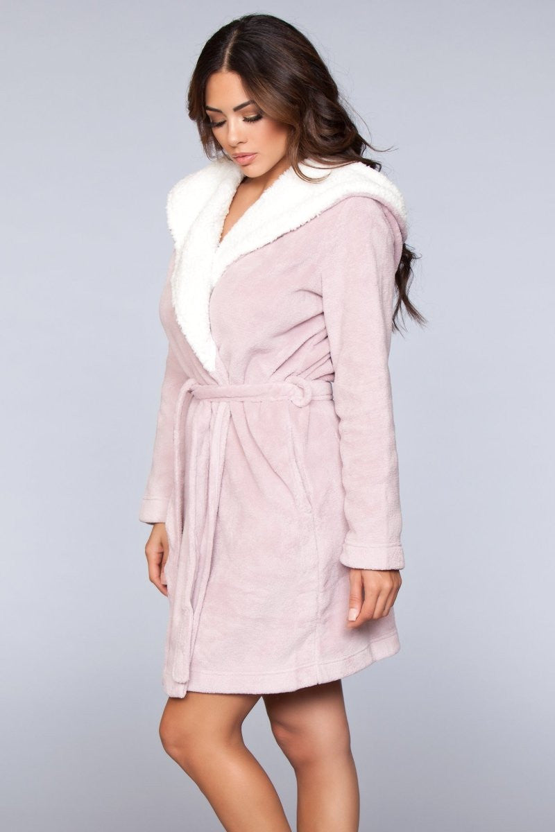 Janet Plush Fleece Color Block Robe