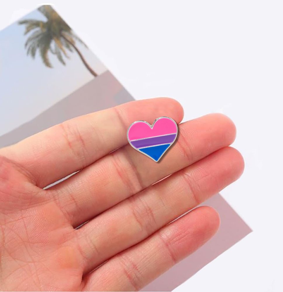 Bisexual Flag Heart Pins