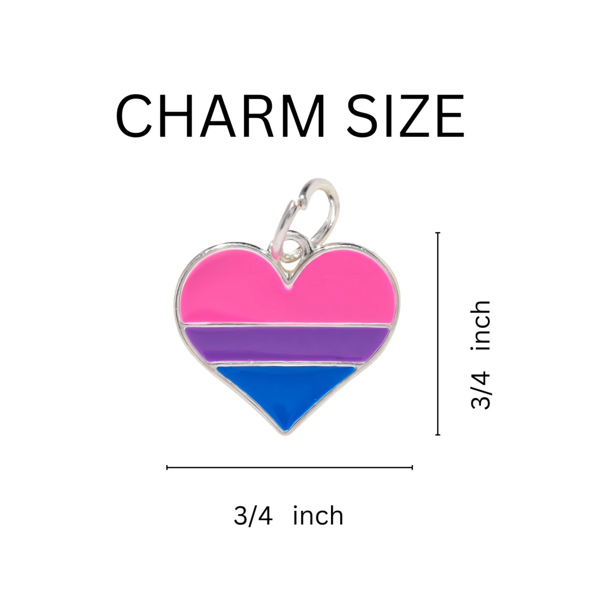 Bisexual Heart Hanging Earrings