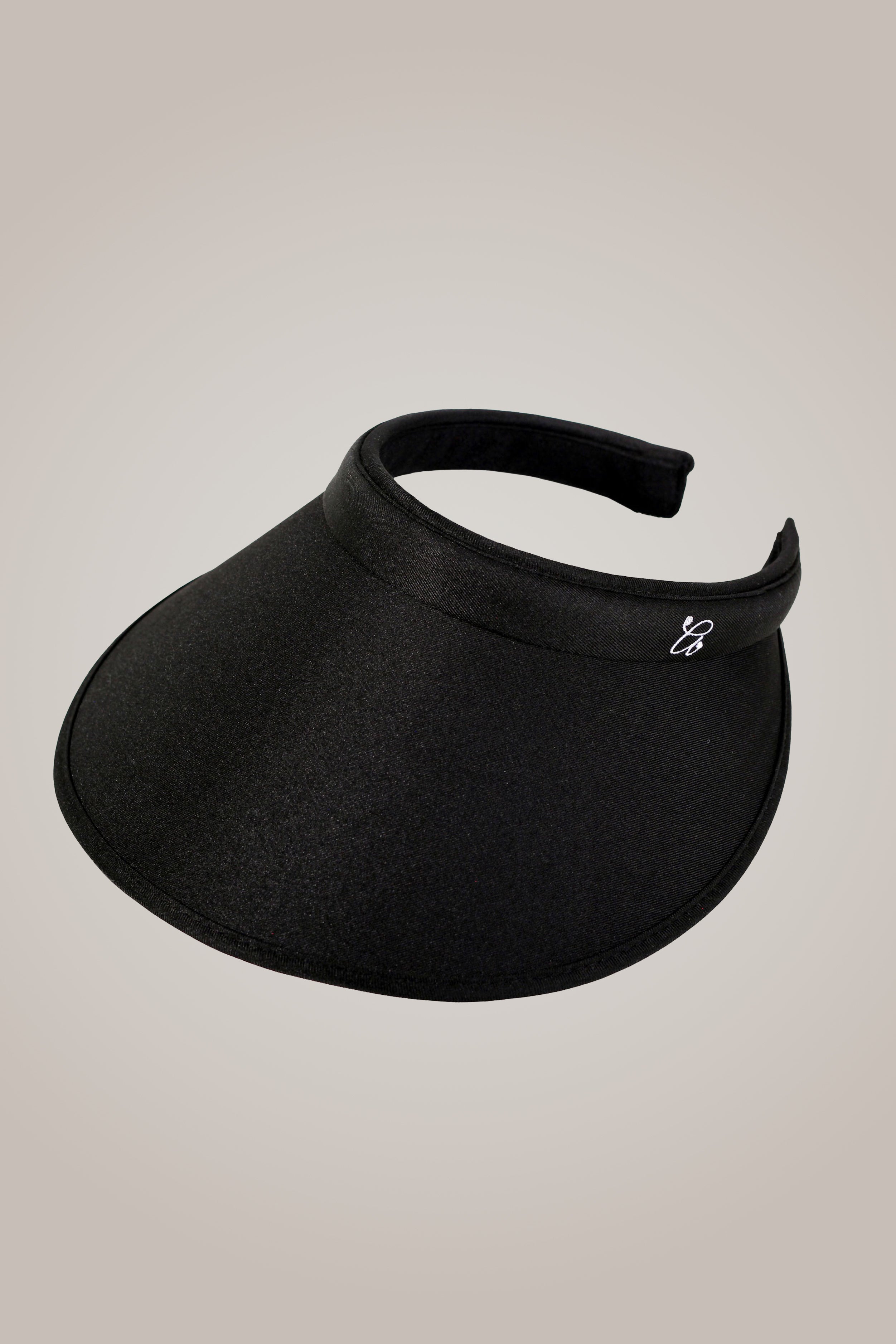 Black Wide Brim Slide On Visor