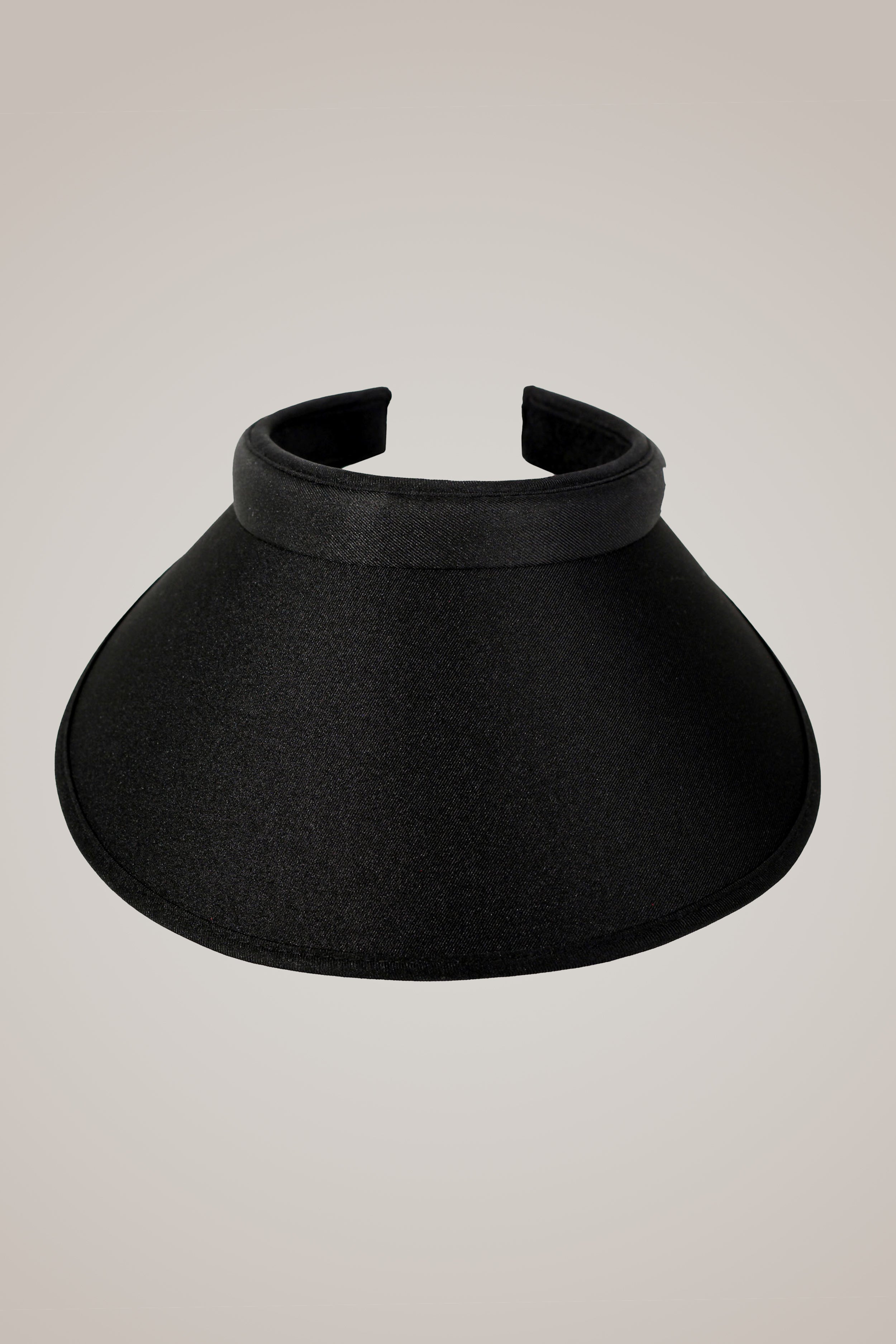 Black Wide Brim Slide On Visor