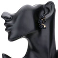 Raffia Cluster Half Hoop Earrings