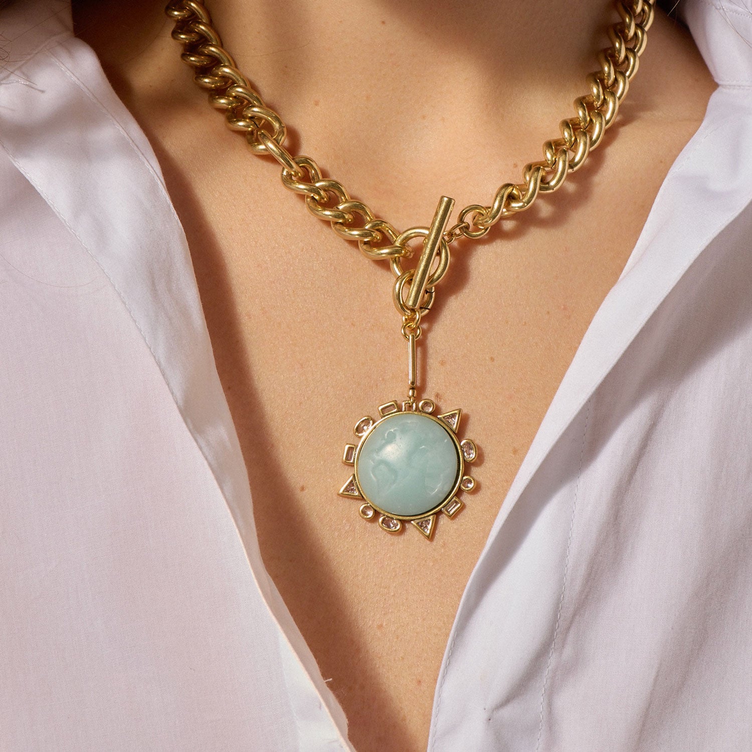 Odyssey Necklace Blue Gold