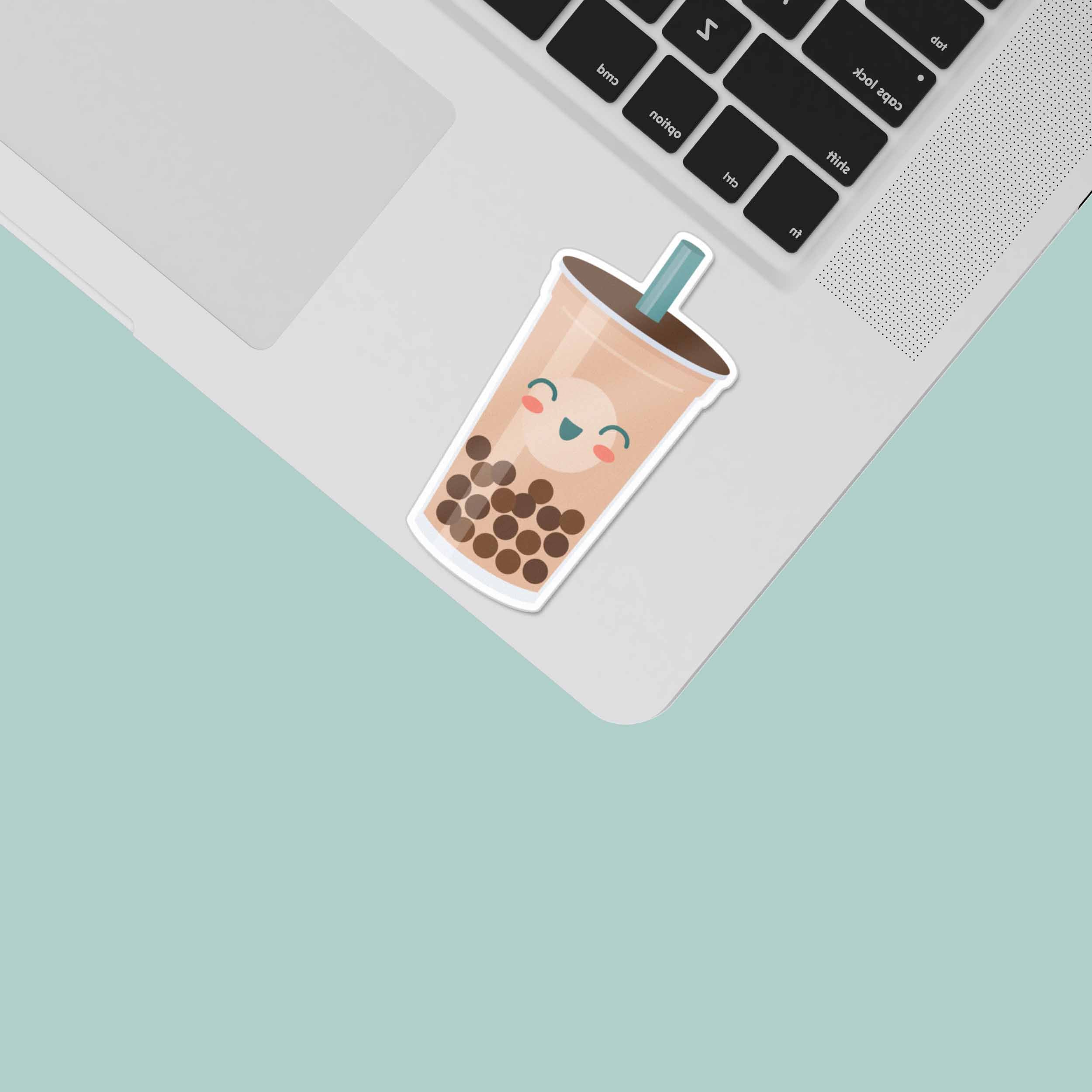 Boba Sticker - Cute Bubble Tea Decal for Laptop