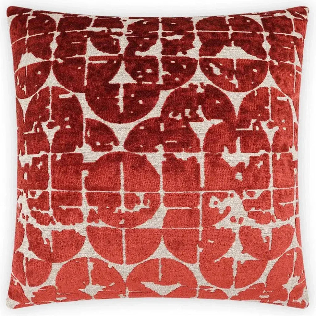 Bravura Sienna Red Throw Pillow With Insert