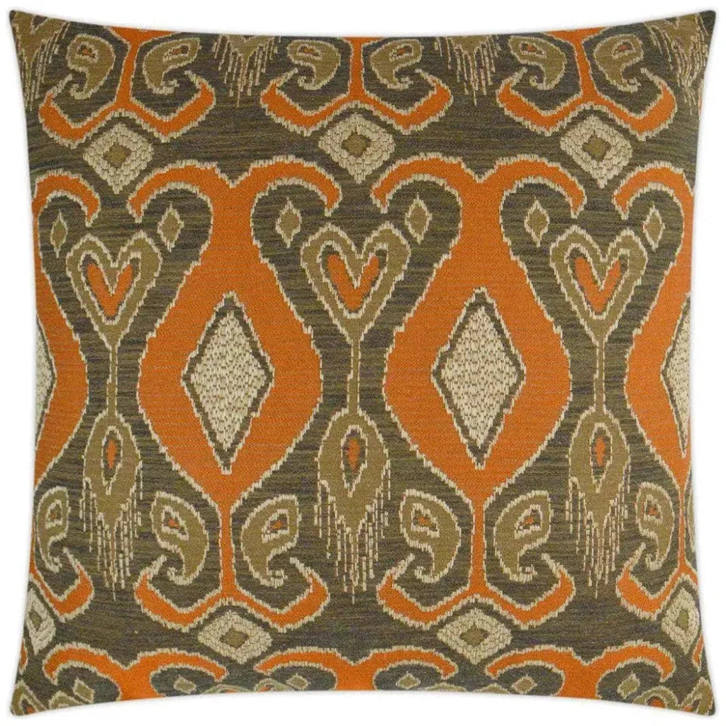 Bristol Orange Throw Pillow With Insert