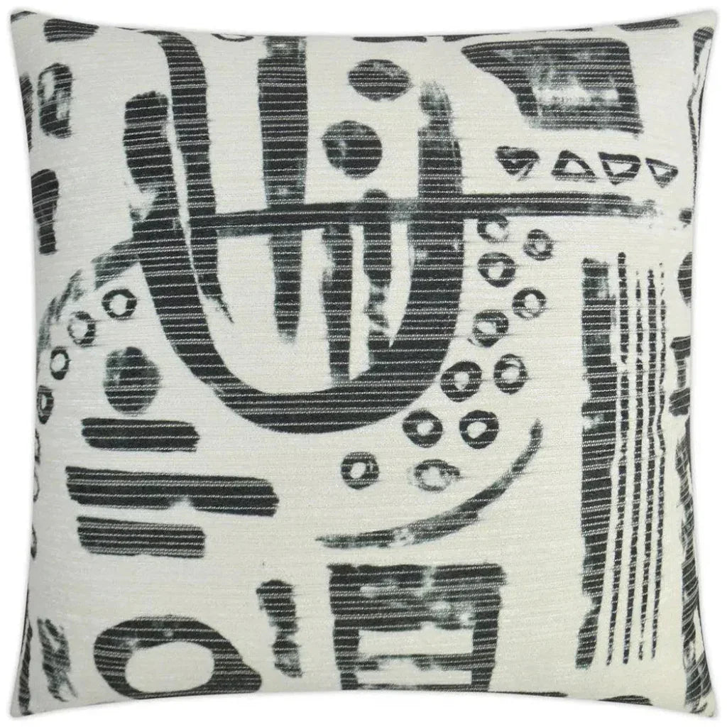 Brush Gesture Black Throw Pillow With Insert