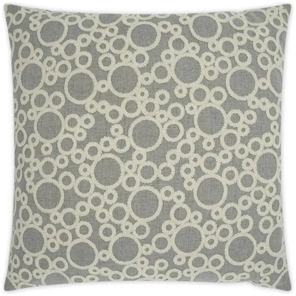 Bubbles Grey Throw Pillow With Insert