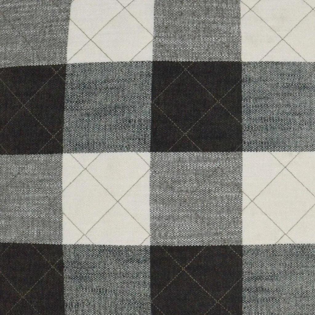 Buffalo Quilt Black Throw Pillow With Insert