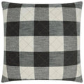 Buffalo Quilt Black Throw Pillow With Insert