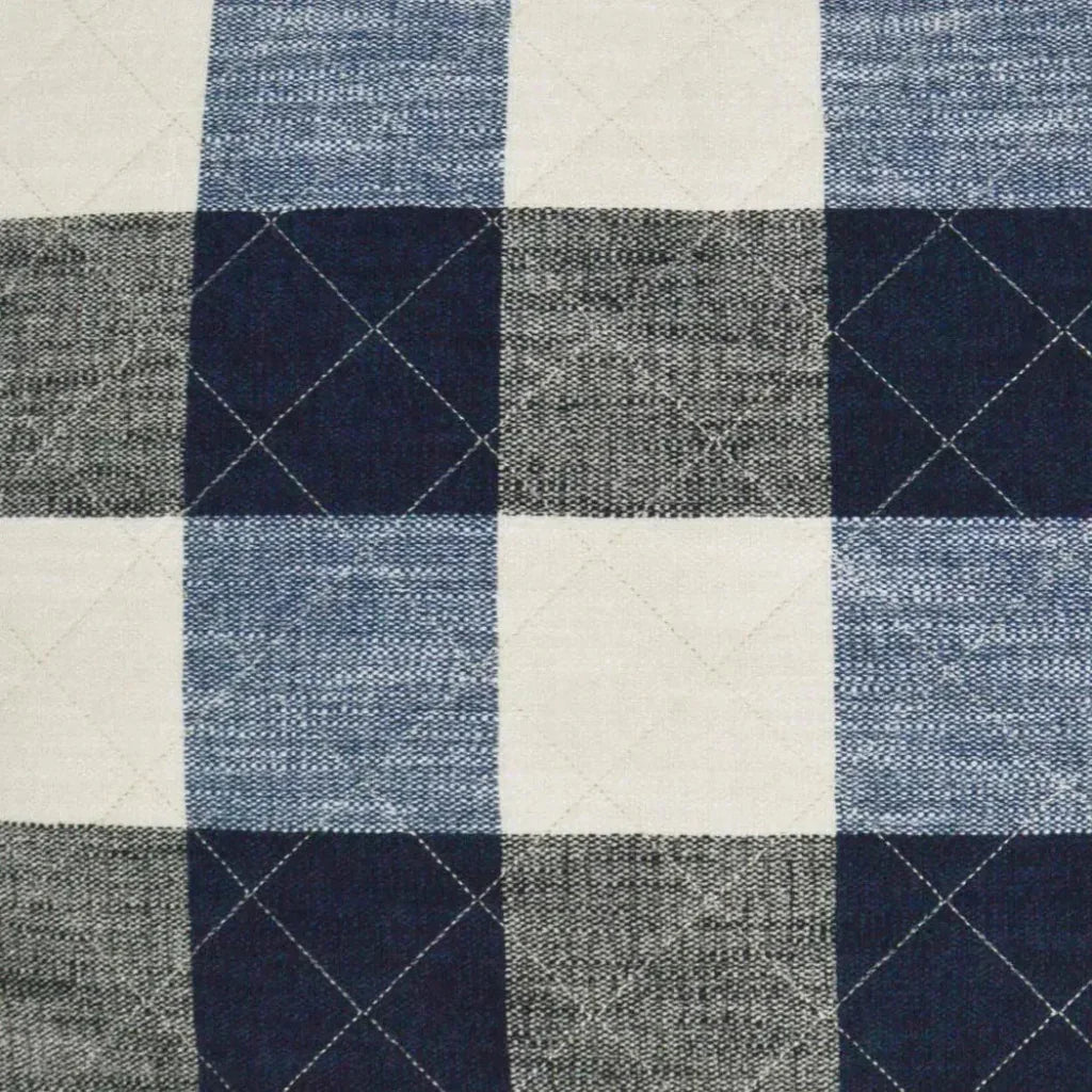 Buffalo Quilt Denim Blue Throw Pillow Insert