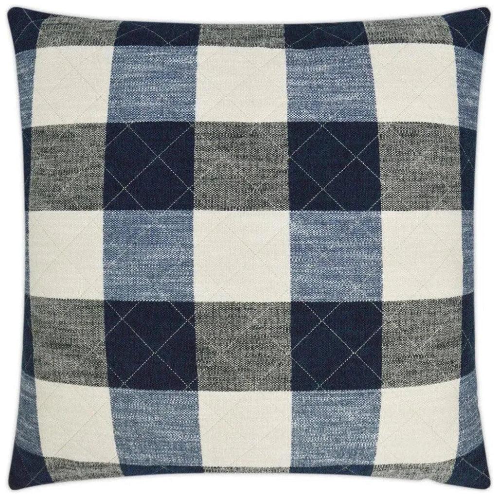 Buffalo Quilt Denim Blue Throw Pillow Insert