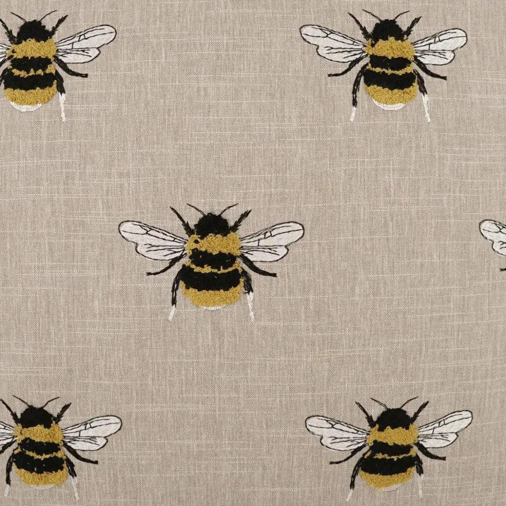Busy Bee Linen Brown Throw Pillow With Insert