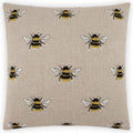 Busy Bee Linen Brown Throw Pillow With Insert