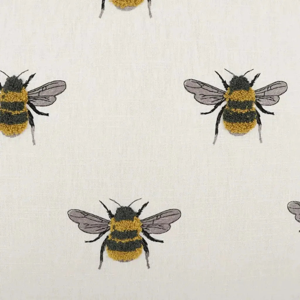 Busy Bee White Throw Pillow With Insert
