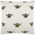 Busy Bee White Throw Pillow With Insert