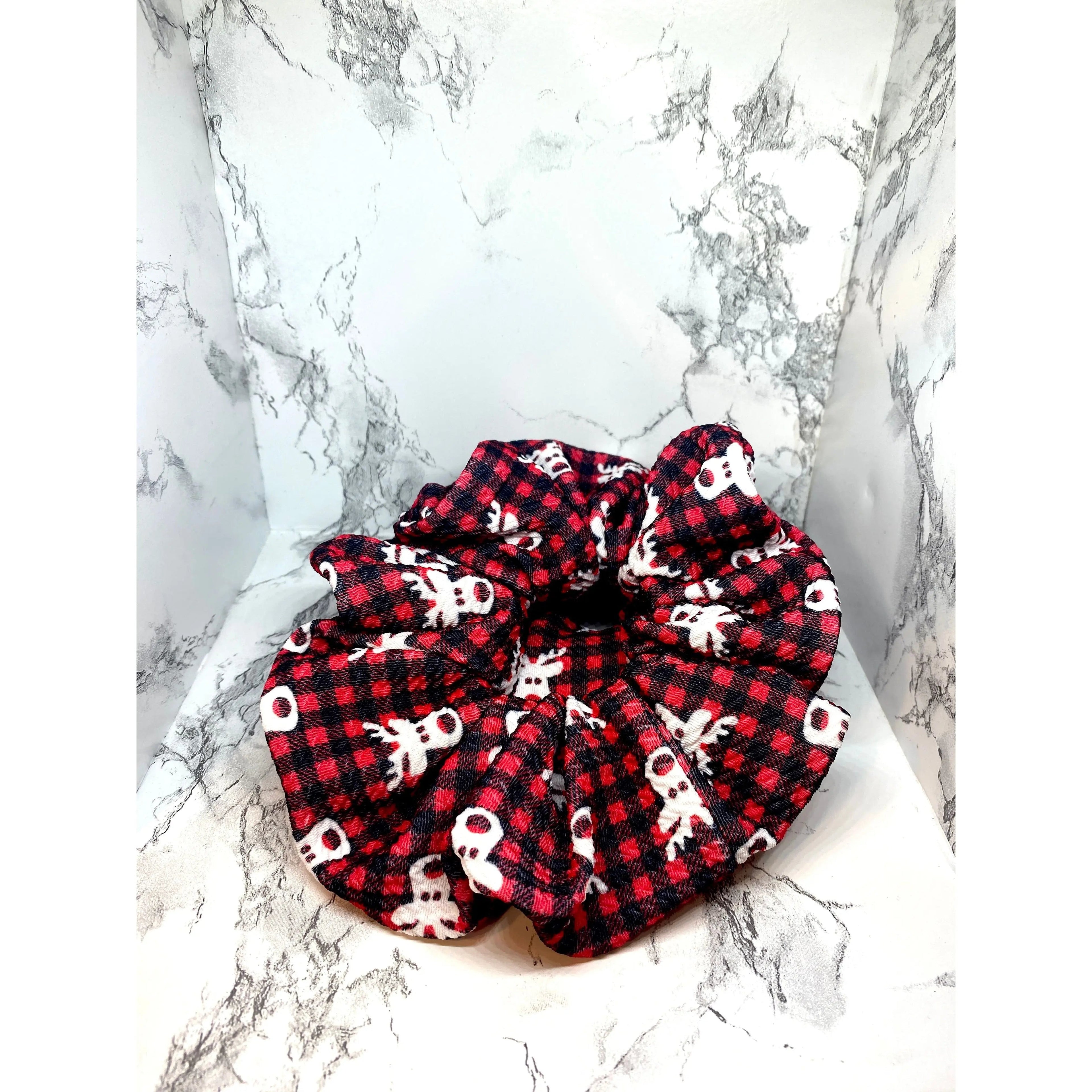 Buffalo Reindeer Christmas Bullet Scrunchie