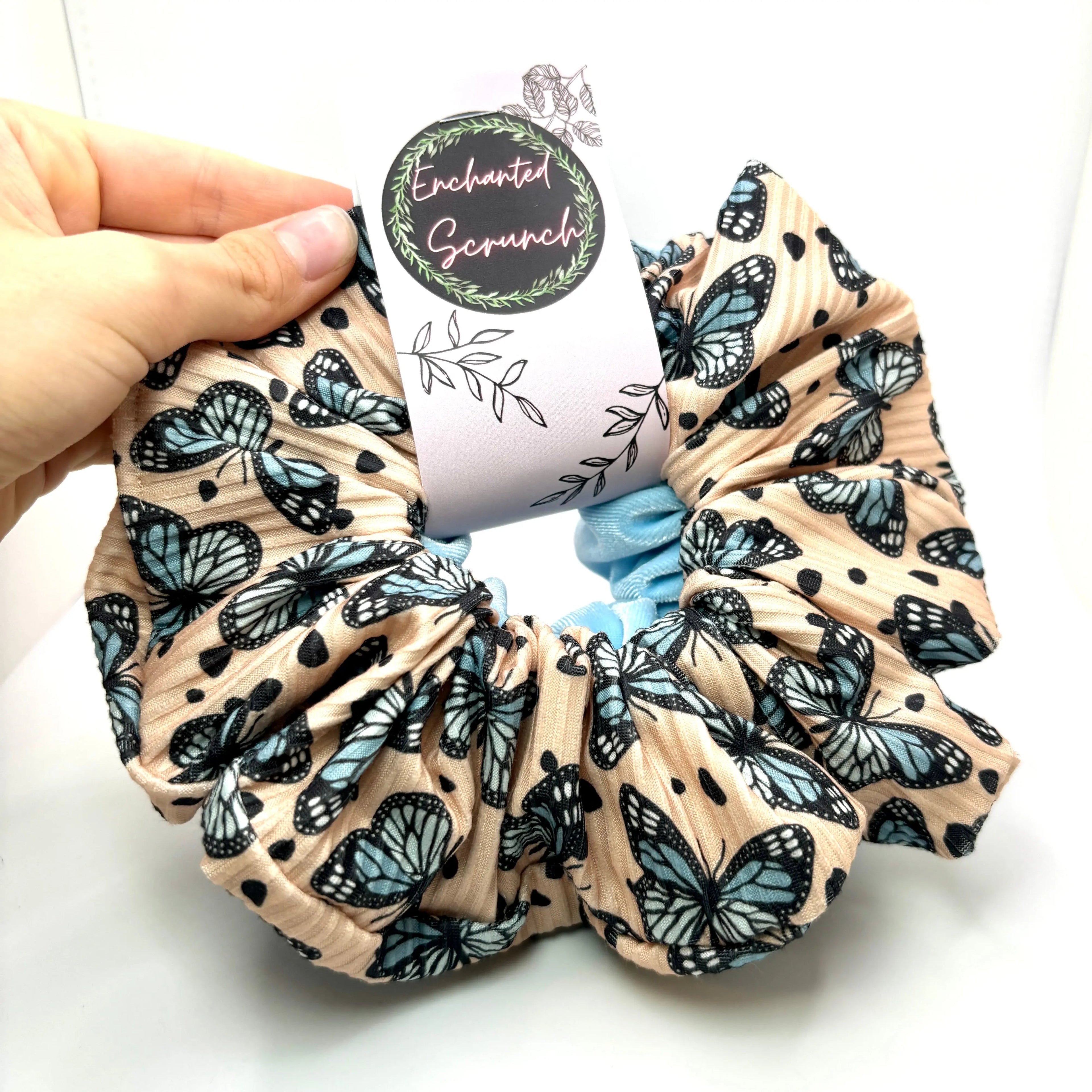 Blue Butterfly Summer Scrunchie Set