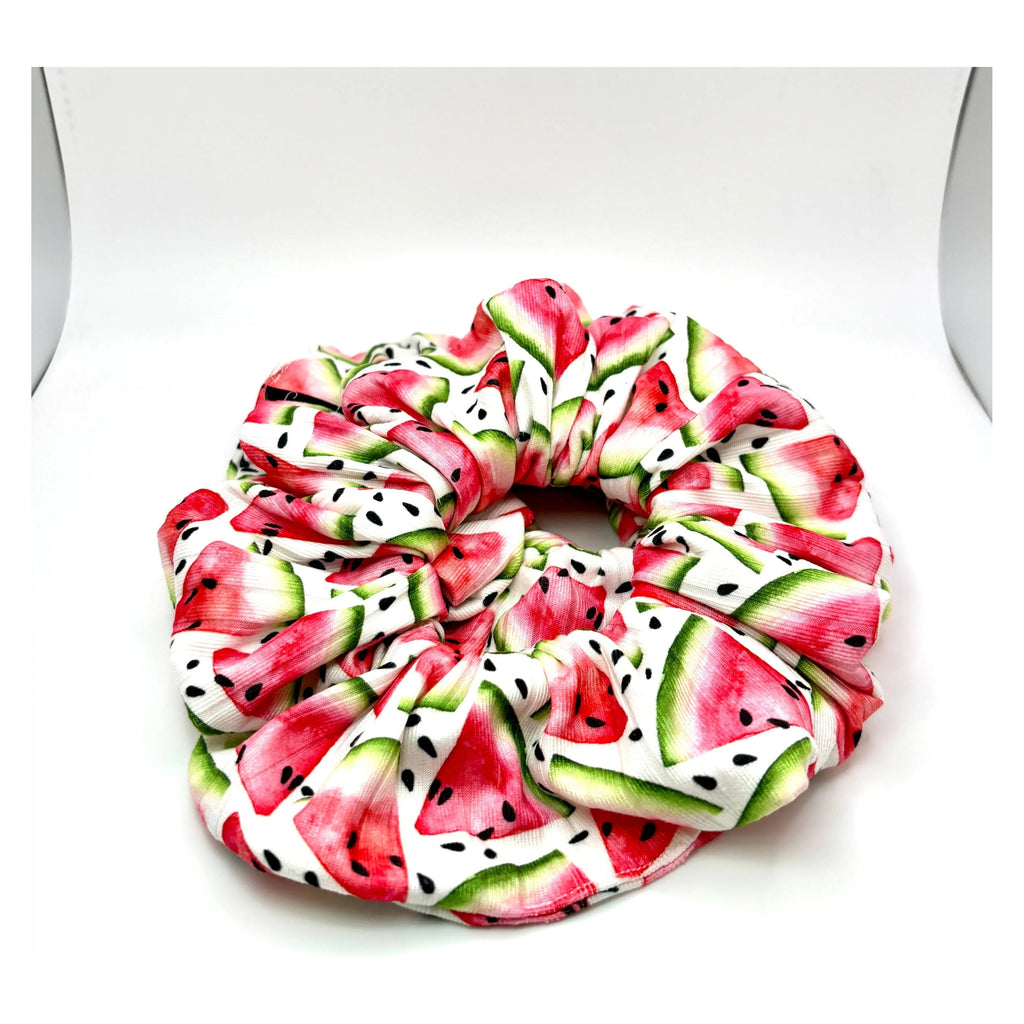 Watermelon Summer Ribbed Scrunchie