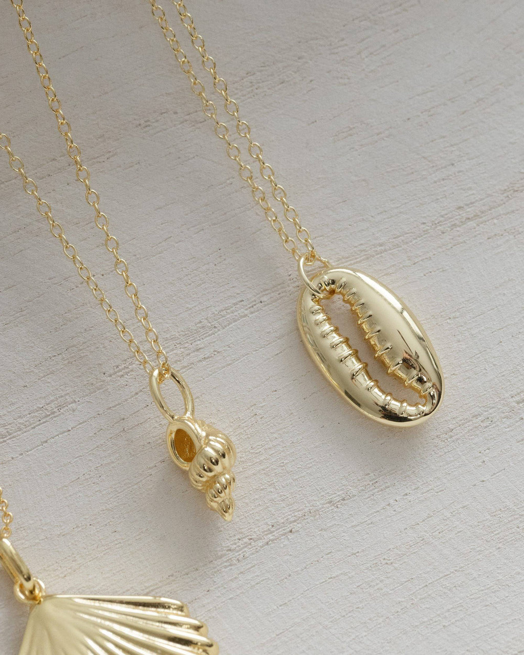 Gold Conch Shell Necklace