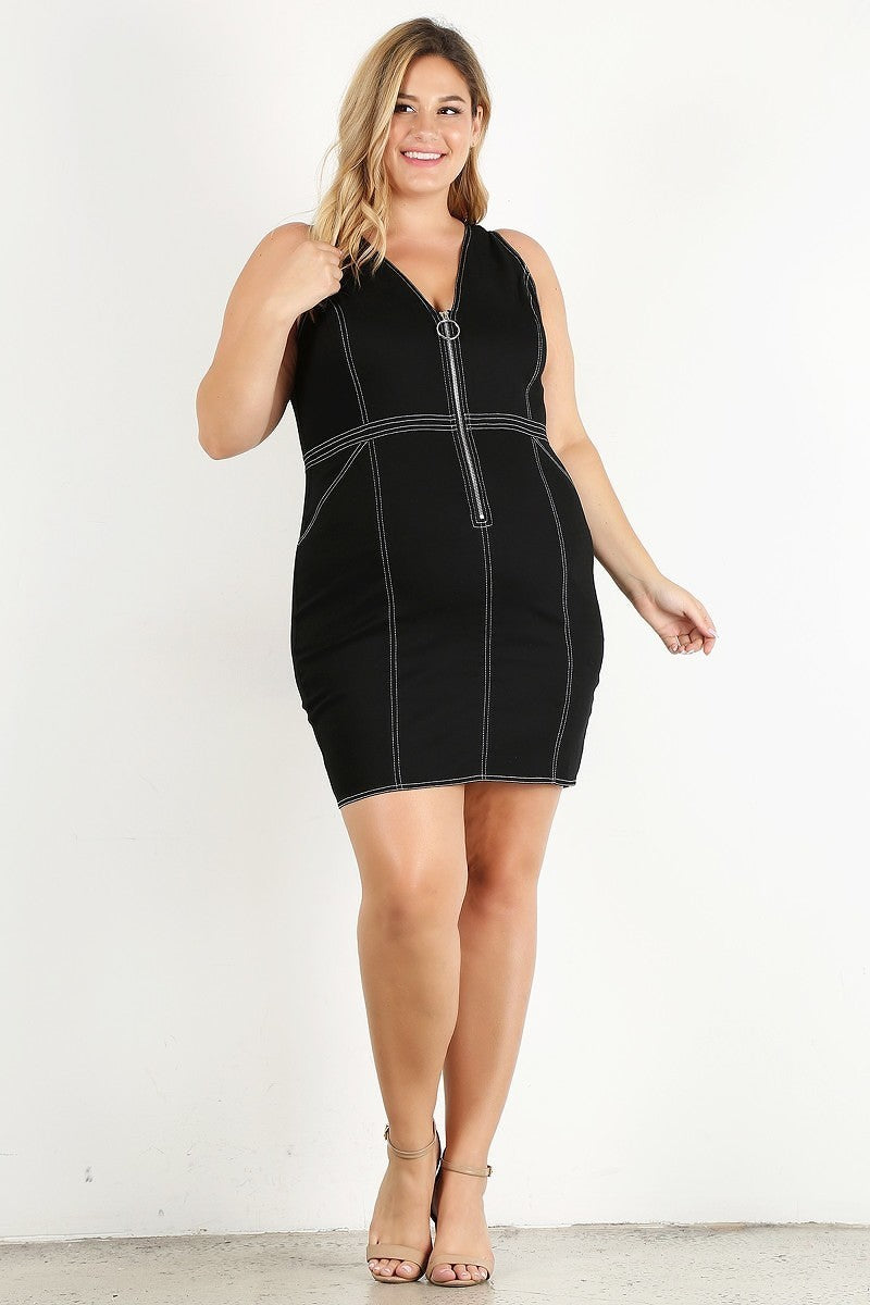 Solid Bodycon Mini Dress