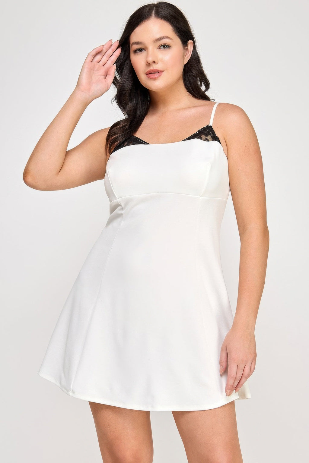 Fit & Flare Scuba Crepe Dress