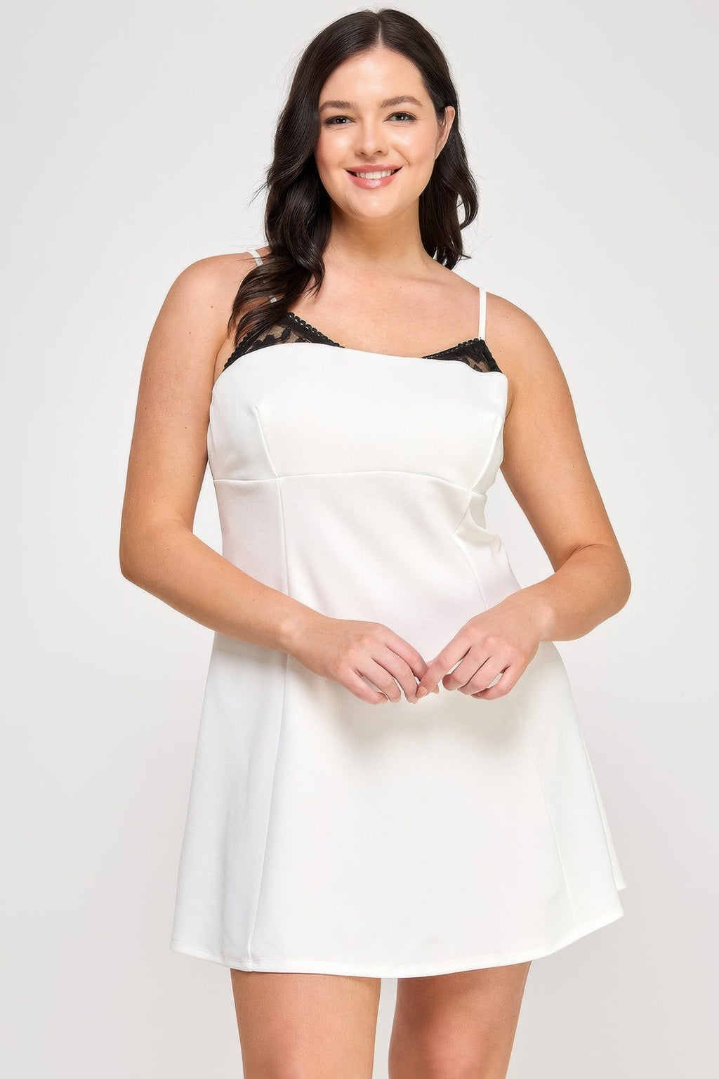 Fit & Flare Scuba Crepe Dress