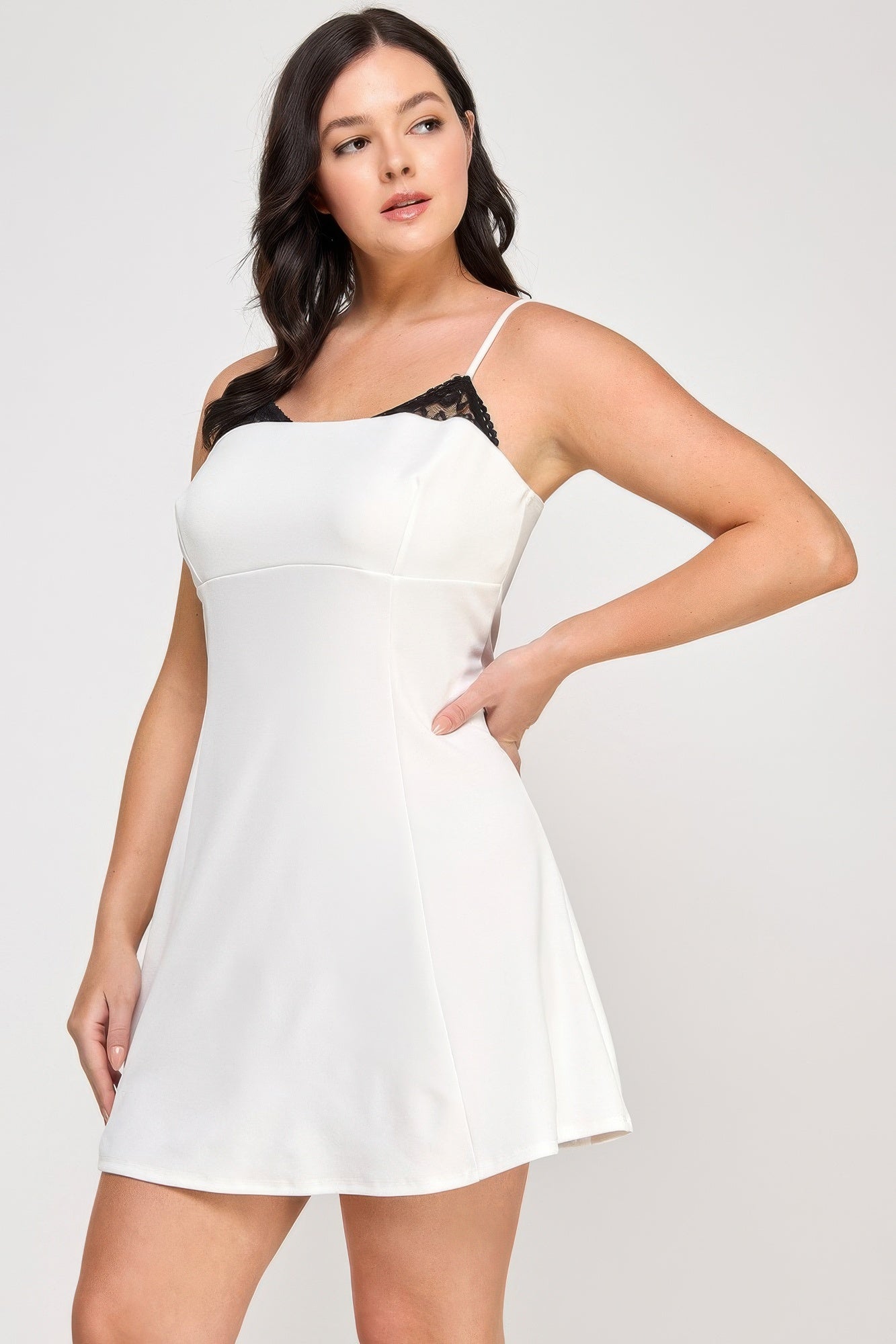 Fit & Flare Scuba Crepe Dress