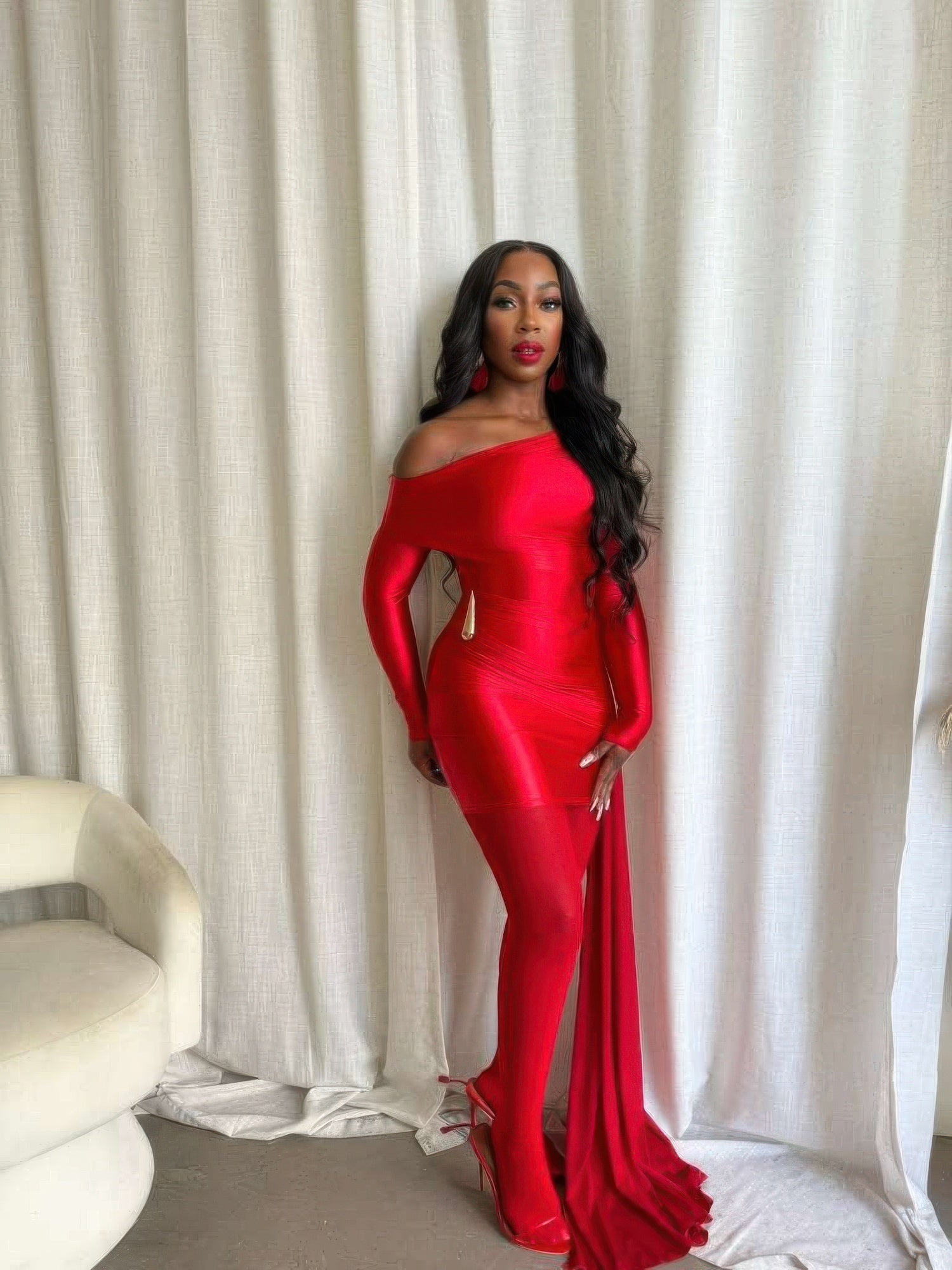 Scarlet Whisper Mini Dress
