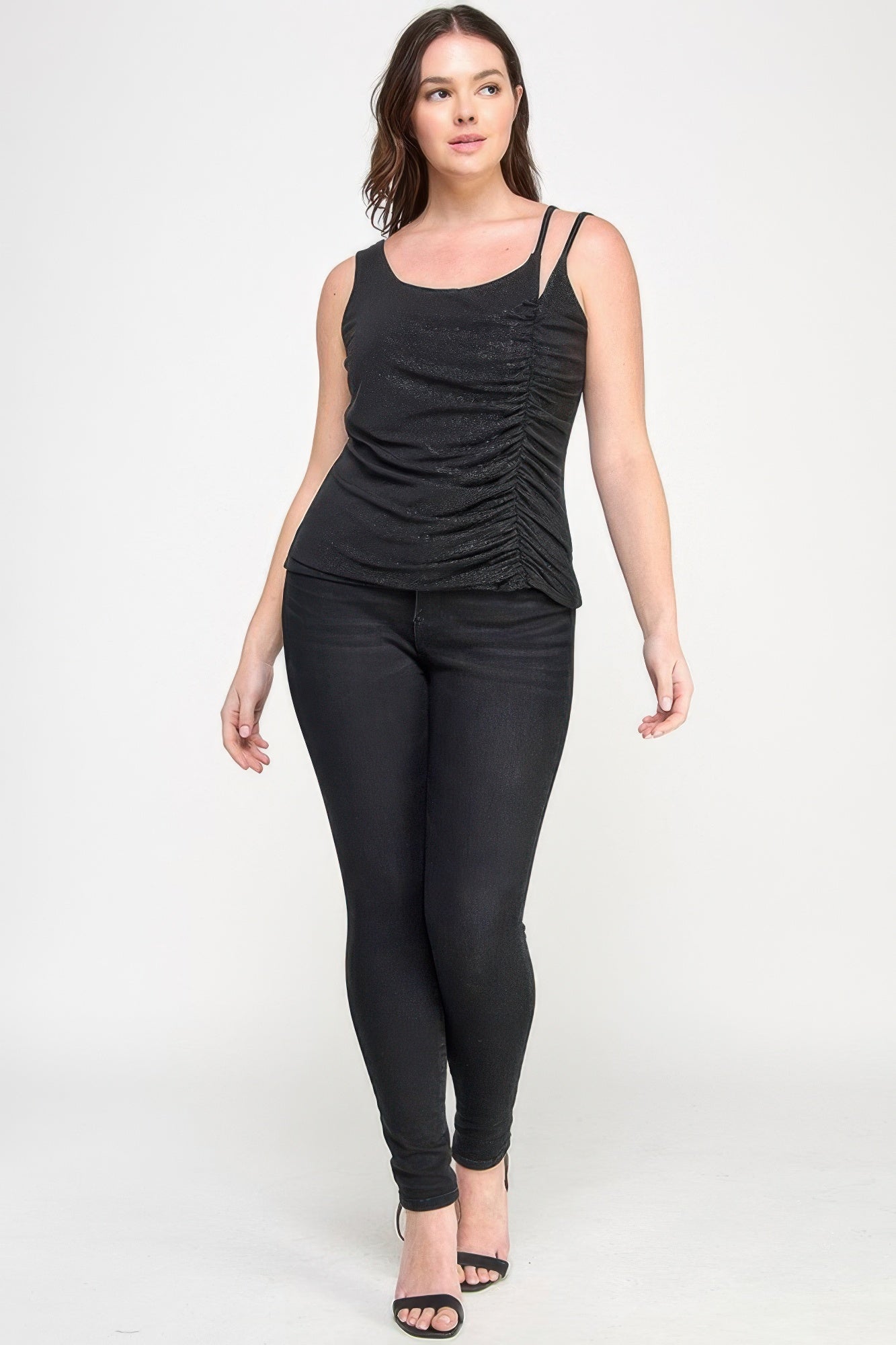 Sleeveless Top with Subtle Shimmer
