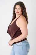 Halter Cowl Neck Draped Top
