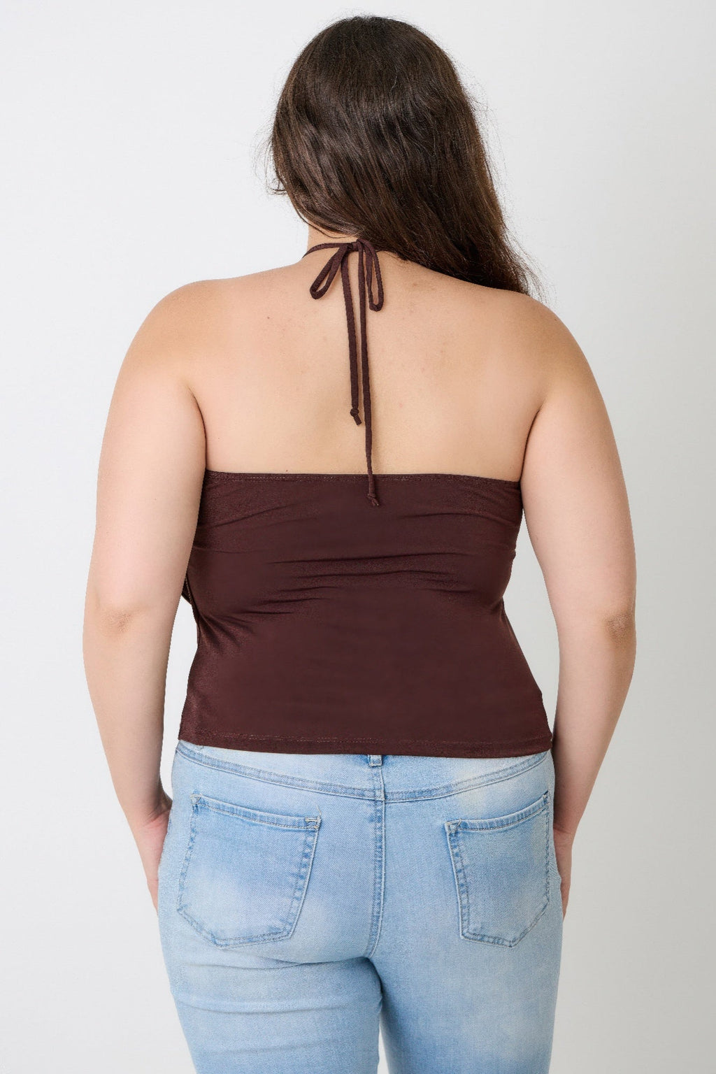 Halter Cowl Neck Draped Top