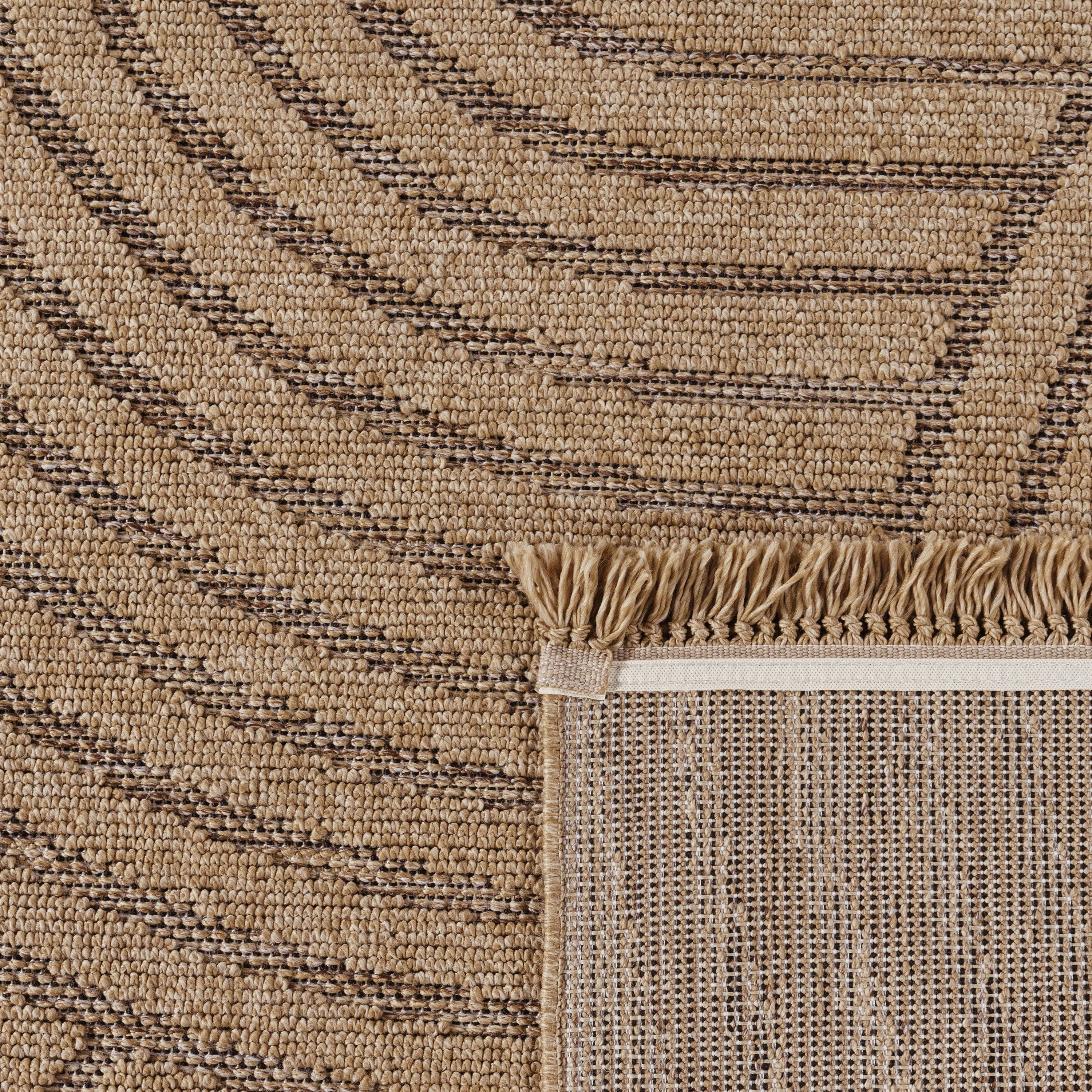 In- & Outdoor Rug Cologne with Modern Lines & Circles in Beige