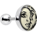 16G Celestial Sun Moon Glow in the Dark Tragus Cartilage Earring