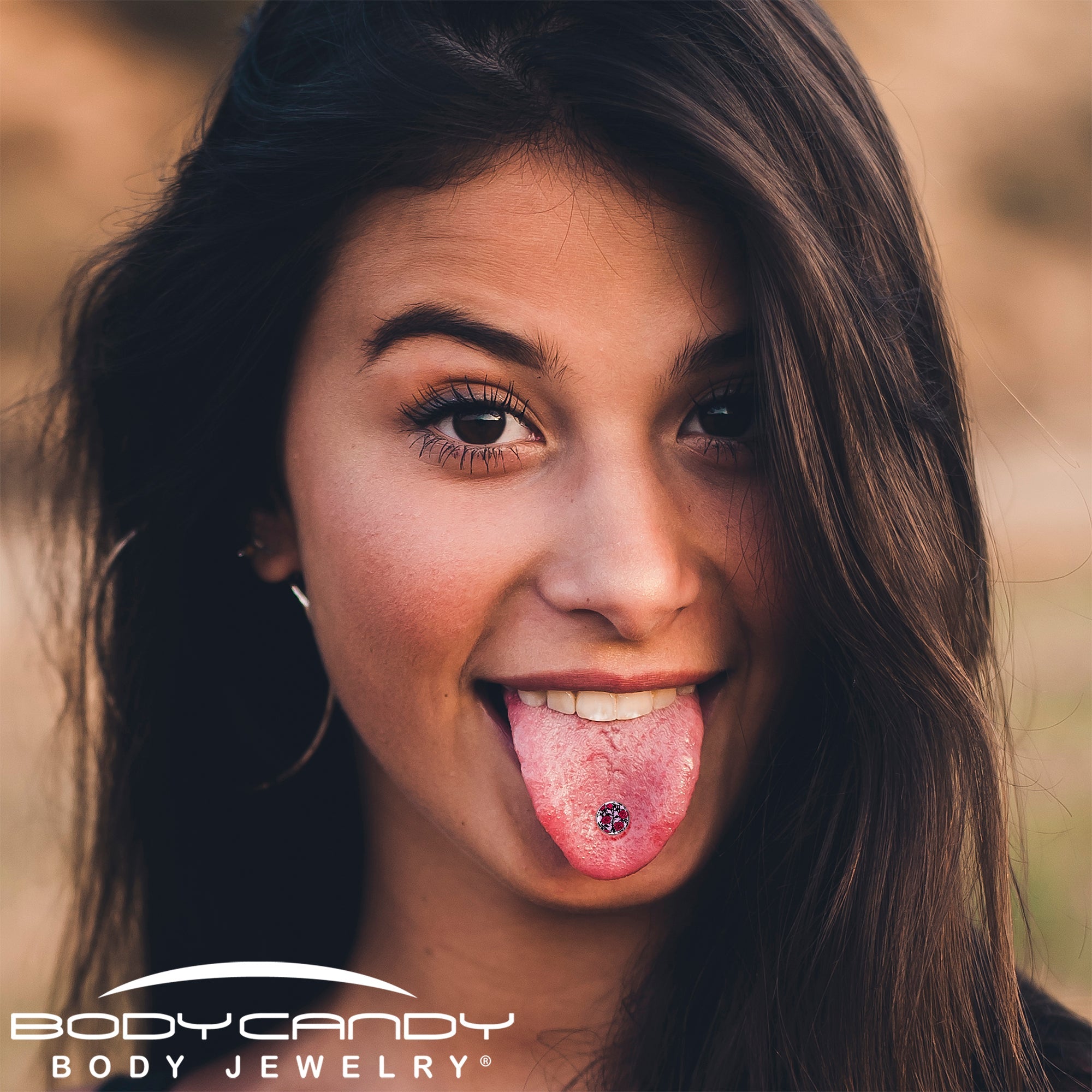 Blossom Creation Floral Love of Roses Barbell Tongue Ring by Onyx O
