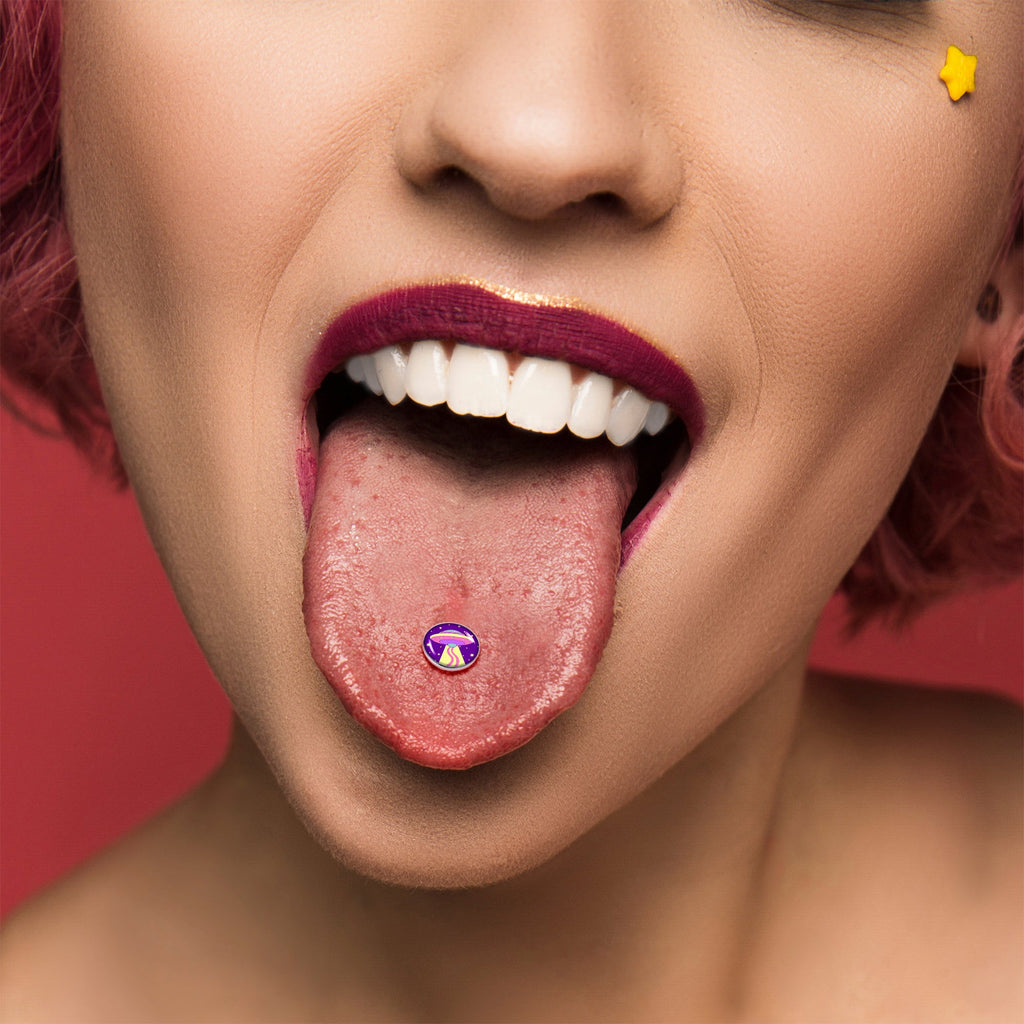 Style Space Invasion Barbell Tongue Ring by Onyx O