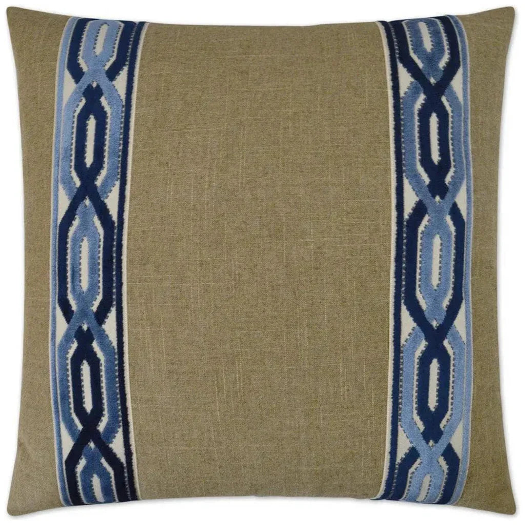 Cannes Blue Throw Pillow With Insert