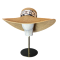 CC Logo Camellia Noir Perfect Straw Sun Hat