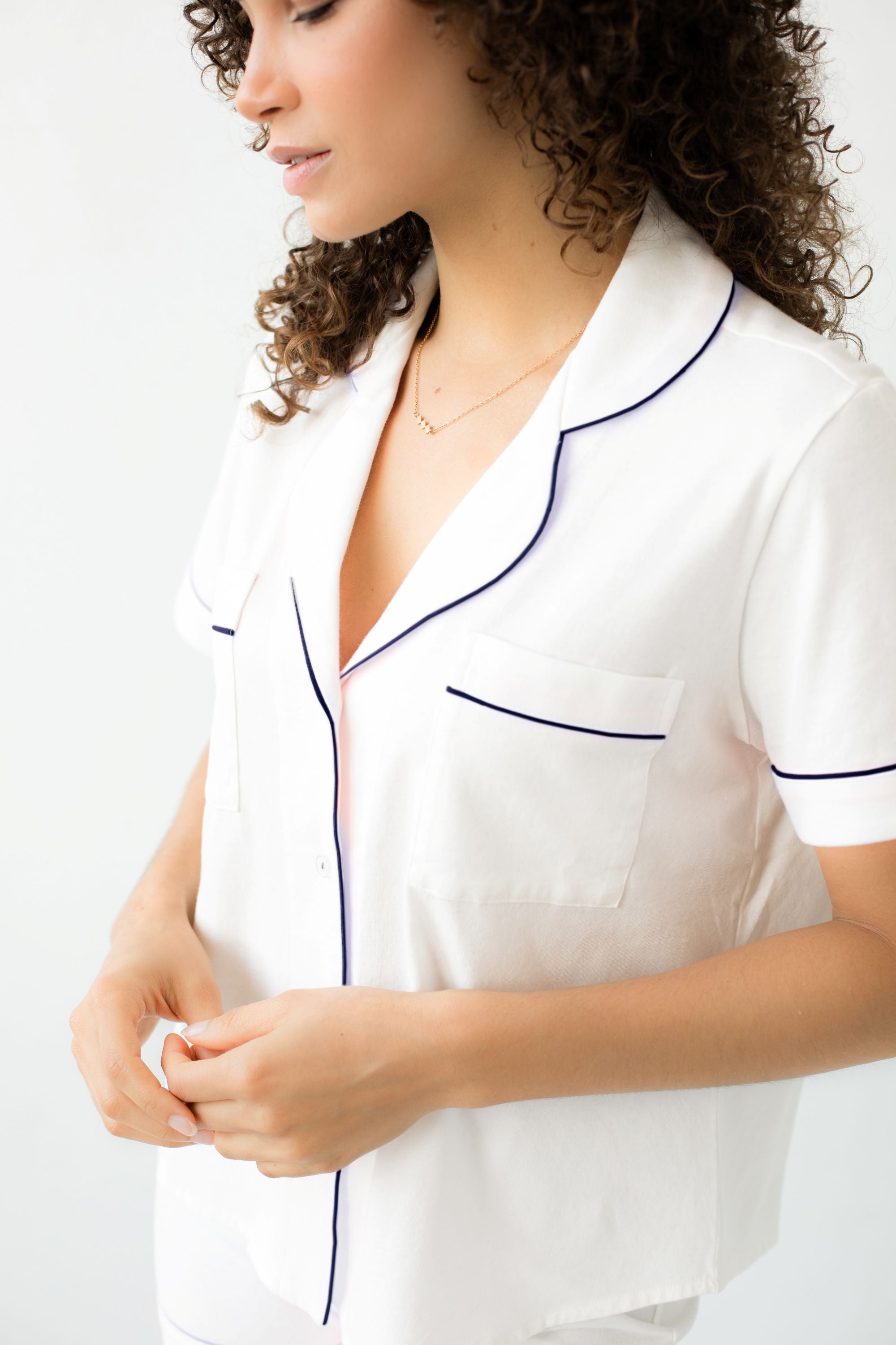 Classic Luxury Capri Pajamas in  Brushed Pima Cotton