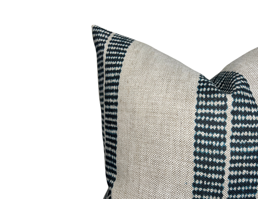 Band Pillow Cover in Indigo, McLaurin + Piercy Textiles