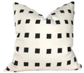 Chalet Embroidered Pillow Cover in Ivory + Black, Kelly Wearstler Textiles