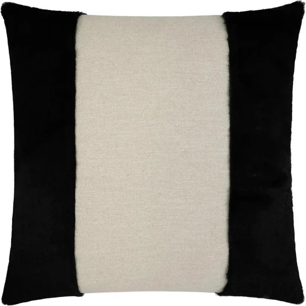 Courchevel Black Throw Pillow With Insert